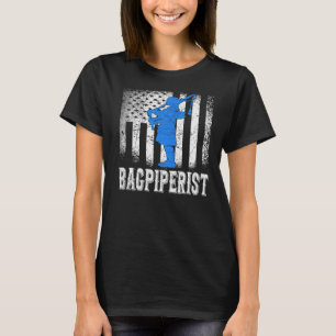 Bagpiperist Bagpiper Bagpiping Kilt Scottish Blow  T-Shirt