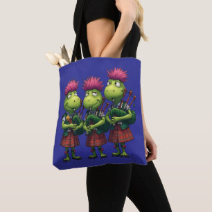 Bagpipers for Burns Supper Scottish Thistles Tote Bag