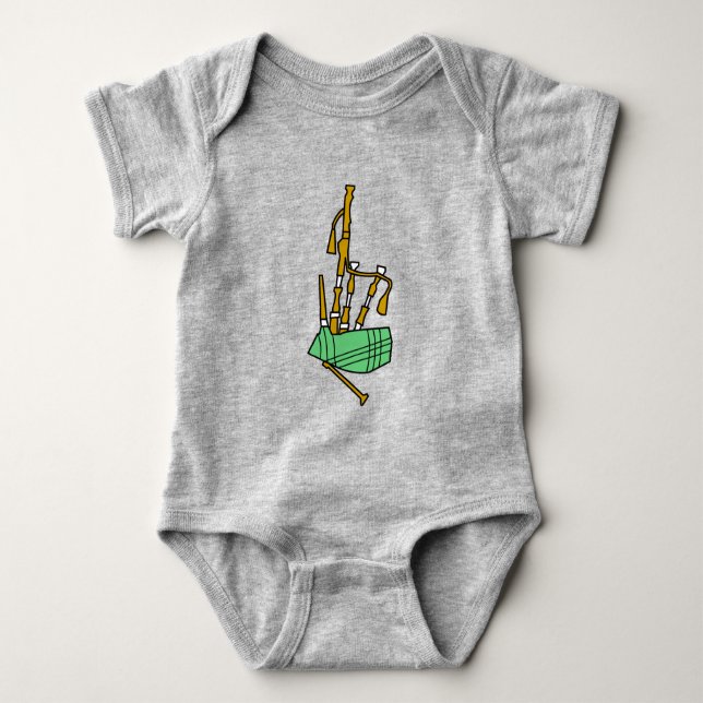 Bagpipes Baby Bodysuit (Front)