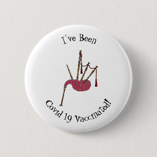 Bagpipes cartoon illustration 6 cm round badge