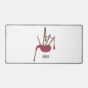 Bagpipes cartoon illustration  desk mat