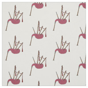 Bagpipes cartoon illustration fabric
