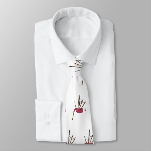 Bagpipes cartoon illustration tie