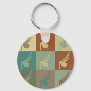 Bagpipes Pop Art Key Ring