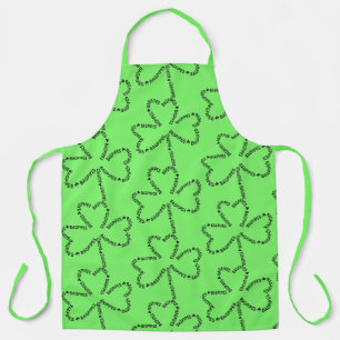 Bagpipes Text Shamrock  Apron