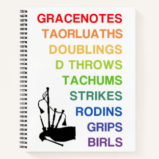 Bagpiping Notebook 8.5" x 11"