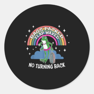 Bags Packed Flap Waxed No Turning Back Summer Vibe Classic Round Sticker