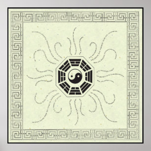 Bagua with Affirmations Poster