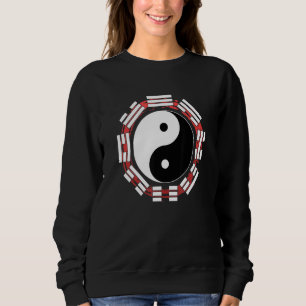 Bagua Zhang Yin Yang Chinese Aartial Arts Red Circ Sweatshirt