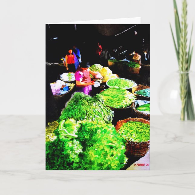 Baguio Market Greeting Card (Front)