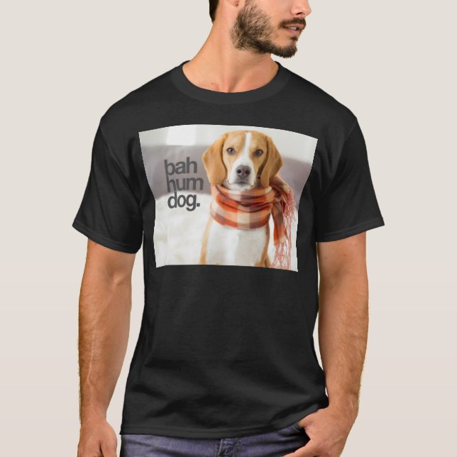 "Bah Hum Dog" Beagle T-Shirt (Front)