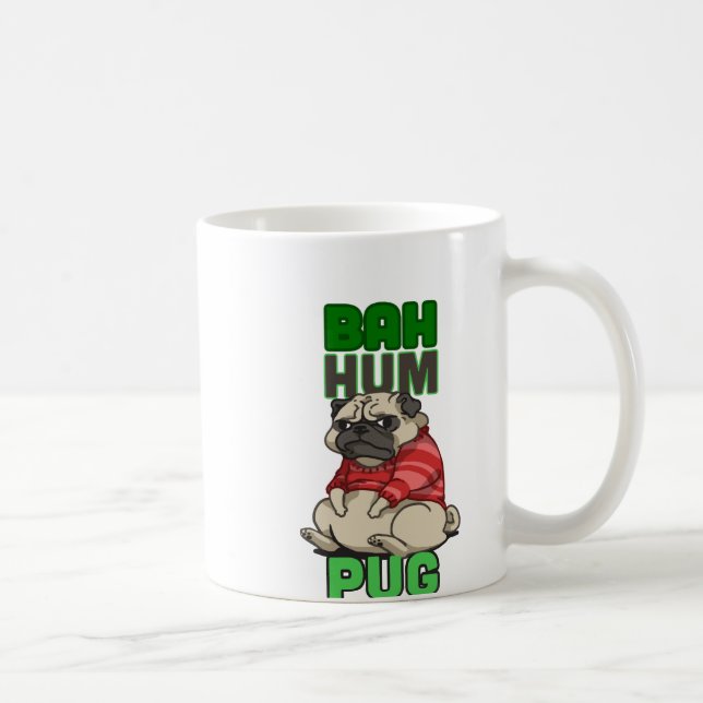 Bah Hum Pug Coffee Mug (Right)