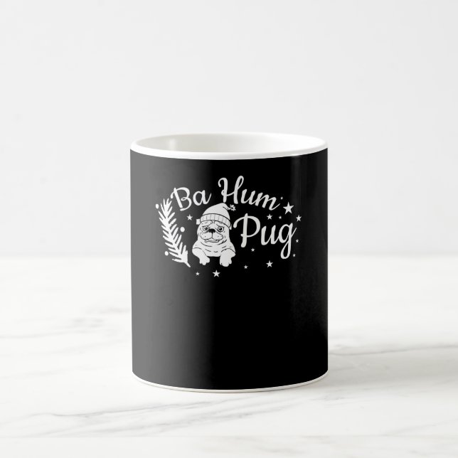 Bah Hum Pug Cute Funny Puppy Dog Pet Christmas Coffee Mug (Center)