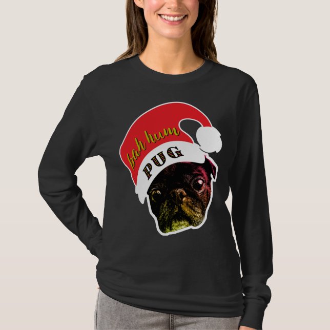 Bah Hum Pug Ugly Christmas Sweater (Front)
