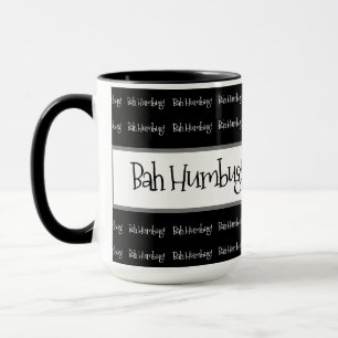 Bah humbug black Christmas Mug
