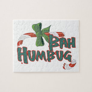 Bah Humbug! broken candy cane Jigsaw Puzzle