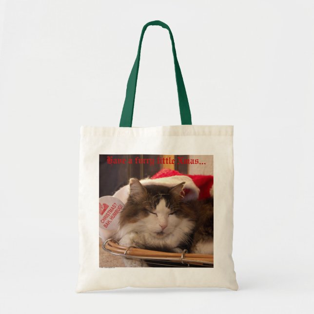 Bah Humbug Cat Tote (Front)