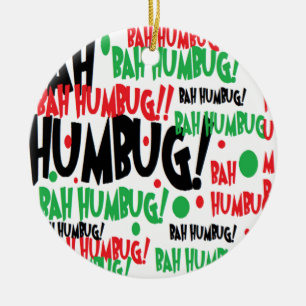 Bah Humbug Ceramic Ornament