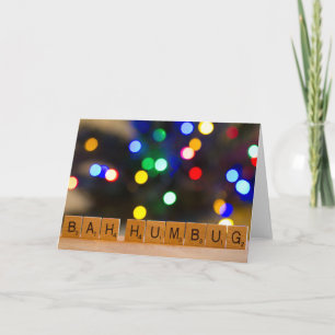 Bah Humbug Christmas Greeting Card