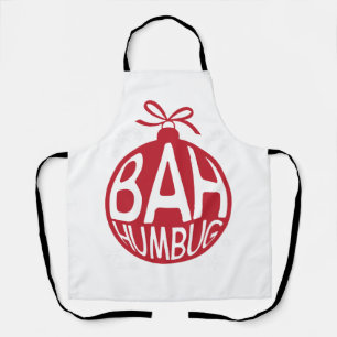 Bah Humbug Christmas Ornaments Decoration Snowflak Apron