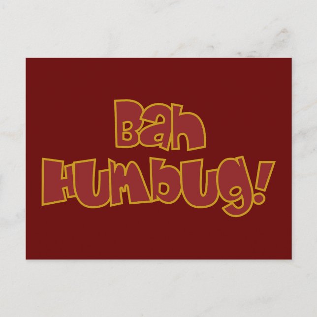 BAH HUMBUG! custom postcard (Front)
