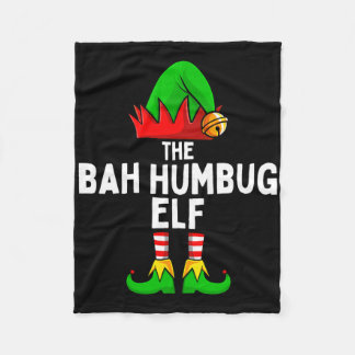 Bah Humbug Elf Matching Family Christmas  Fleece Blanket