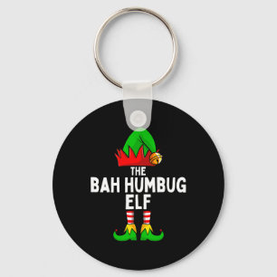 Bah Humbug Elf Matching Family Christmas Key Ring