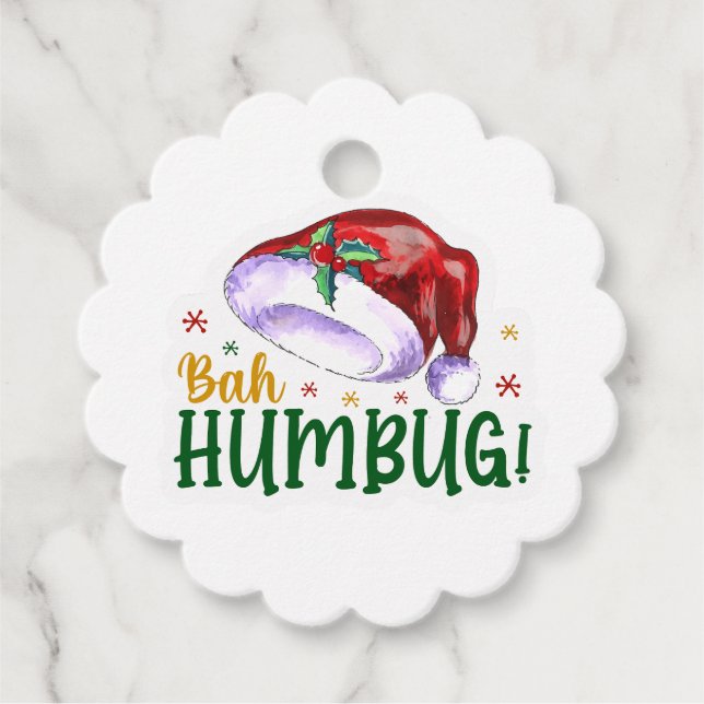 Bah Humbug Favour Tags (Front)