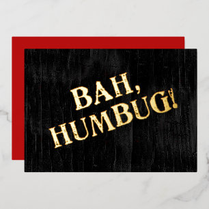 Bah Humbug Foil Holiday Card