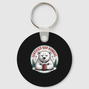 Bah Humbug Funny Christmas Lar Bear Sarcastic Holi Key Ring