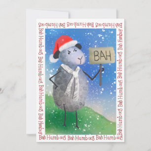 Bah Humbug Holiday Christmas card