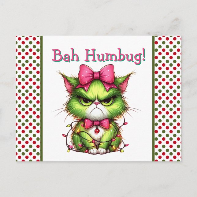 Bah Humbug  Holiday Postcard (Front)