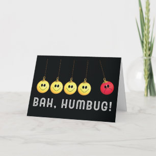 Bah Humbug Newton's Cradle Holiday Card
