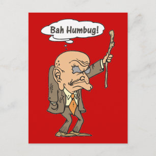 Bah Humbug Old Man Postcard