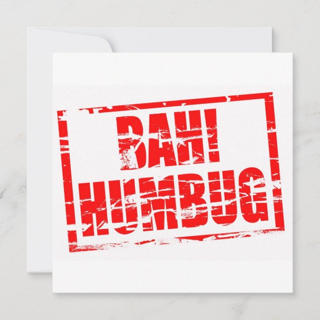 Bah! Humbug red rubber stamp effect (Front)