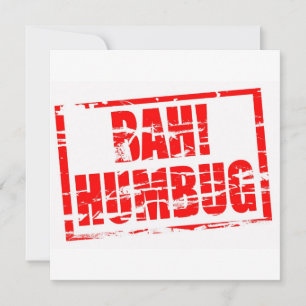 Bah! Humbug red rubber stamp effect