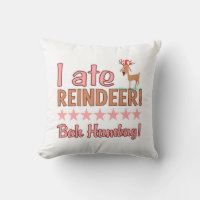 Bah Humbug Reindeer custom pillow