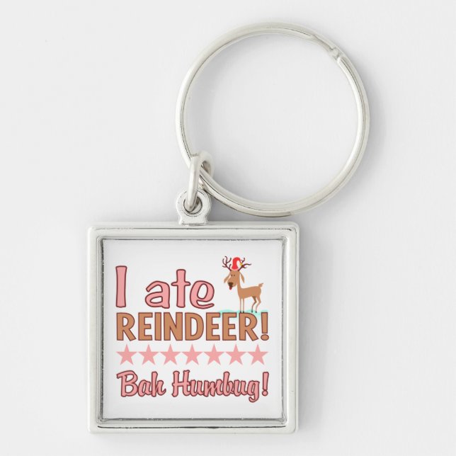 Bah Humbug Reindeer key chain (Front)