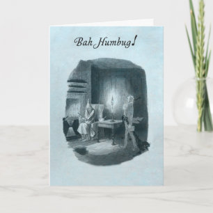 Bah Humbug Scrooge Christmas card. Holiday Card