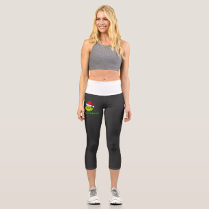 Bah Humbug Scrooge Essential Christmas Cartoon Capri Leggings