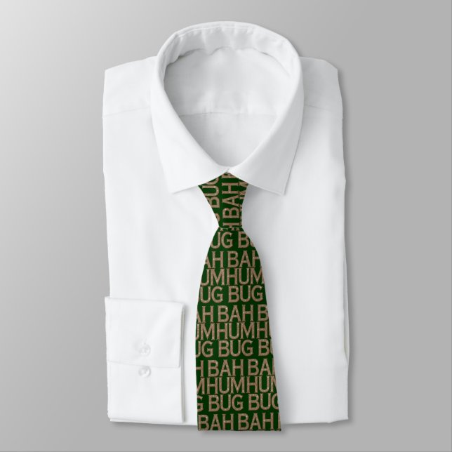Bah Humbug Snowflake Tie (Tied)