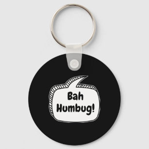 Bah Humbug Speech Bubble T Shirt Key Ring