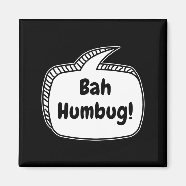 Bah Humbug Speech Bubble Toddler T Shirt  Magnet (Front)