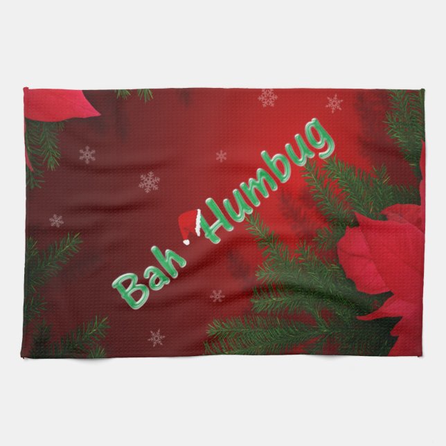 Bah Humbug Tea Towel (Horizontal)