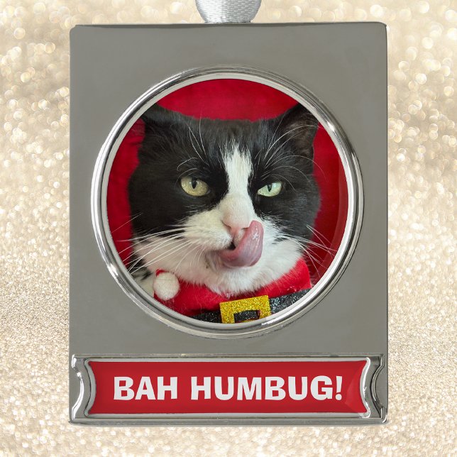 Bah Humbug Tuxedo Cat Christmas Ornament (Creator Uploaded)