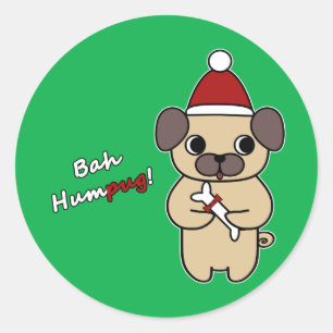 Bah Humpug! 1 Classic Round Sticker