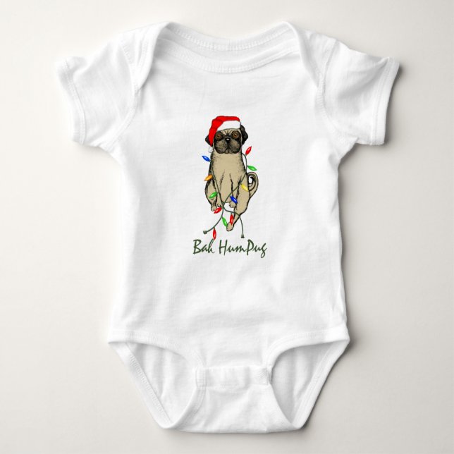 Bah HumPug Baby Bodysuit (Front)