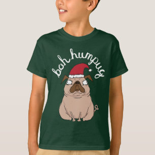 Bah Humpug Christmas Santa Pug Apparel T-Shirt