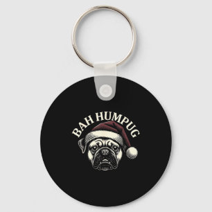 Bah Humpug Funny Pug Christmas Grumpy Dog Lover Gi Key Ring