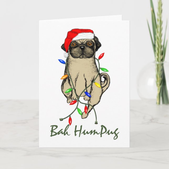 Bah HumPug Holiday Card (Front)